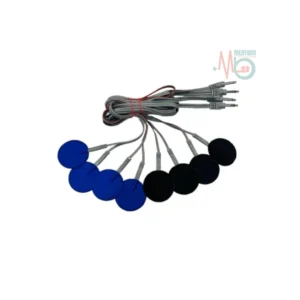 4-Channel TENS Lead Wires with 8 Electrode Pads – Compatible with TENS & EMS Therapy Devices