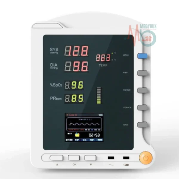 3 Para Monitor NIBP, PR SpO2 with Stand with 1 Year Warranty - Image 2