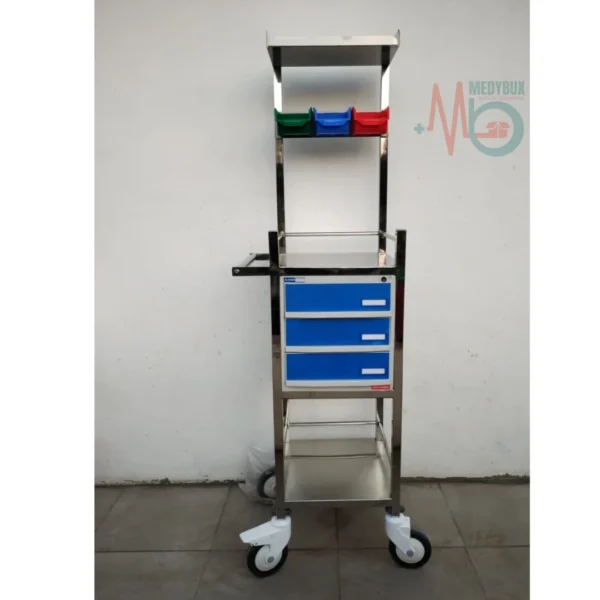 Crash Medication Surgical Cart Trolley - Image 2