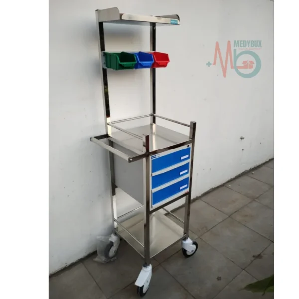 Mini Crash Cart Trolley Vertical