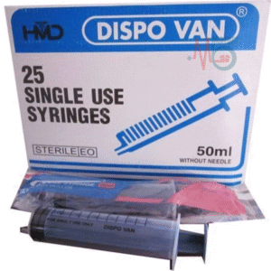 Dispovan 50ml Syringe without Needle (Luer Mount Pack of 25 )