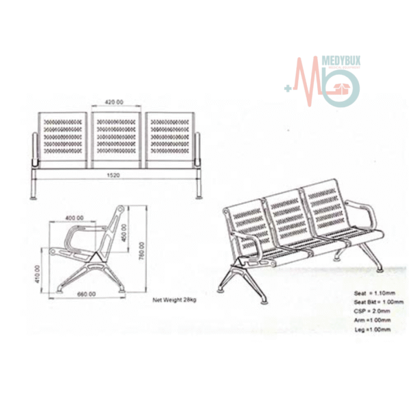 Stainless Steel Bench - Image 2