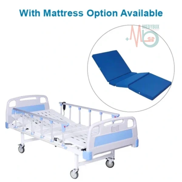 Electric Hospital Bed Full Fowler 2 Function ABS Panel Collapsible Railing Wheels - Image 2