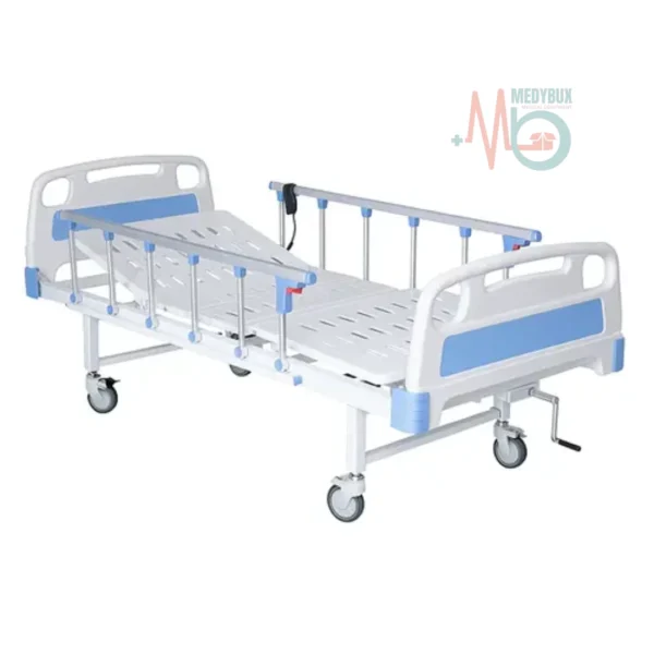Full Fowler Hospital Bed Electric 2 Function ABS Panel Collapsible Railing Wheels