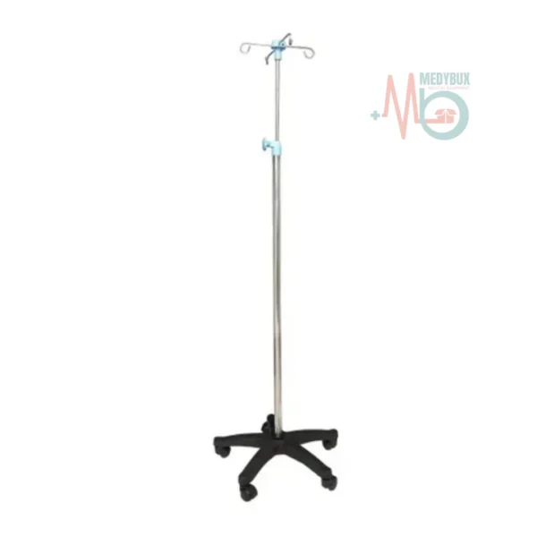 IV Stand 4 Hooks Stainless Steel Pipe with Plastic Base – JHE-IV085