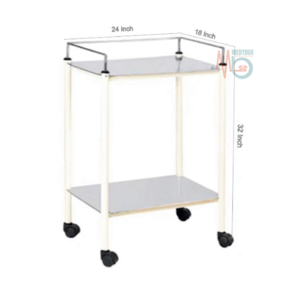 Instrument Trolley SS Top with Heavy-Duty Metal Frame - Image 2