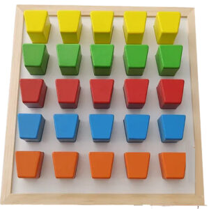 Square Peg Board Multi Color (25 Pegs)