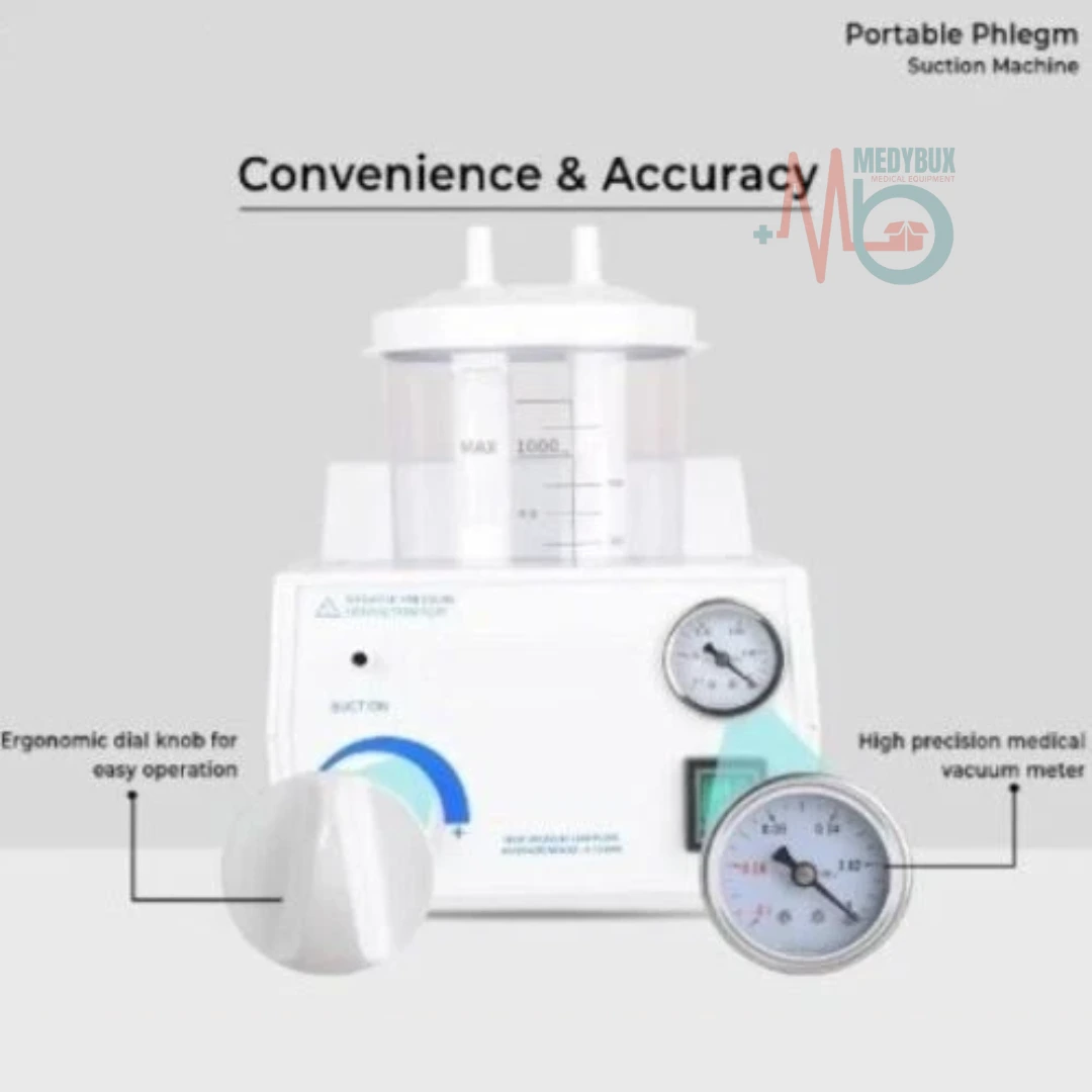 Portable Phlegm Suction Unit with Oil-free Lubrication Pump for Hospital, Clinic - Image 2