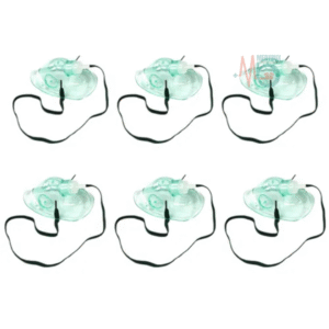 Set of 6 High-Quality Oxygen Masks for Medical Use