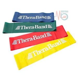 Theraband Loop Band Combo for Workout Gym Exercise Yellow, Red, Green and Blue