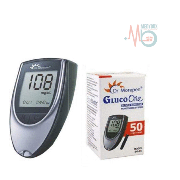 Dr Morepen BG03 Glucometer With 50 Test Strips - Image 2
