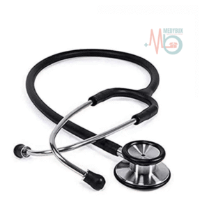 Stainless Steel Black Dual Head Stethoscope