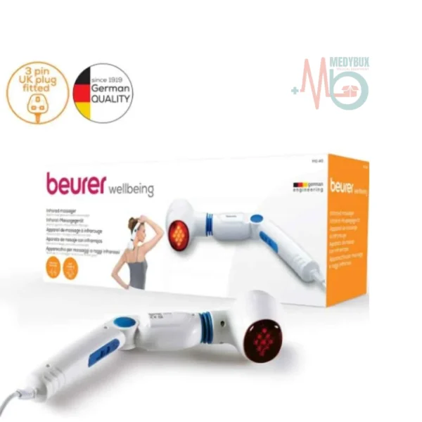 Beurer MG 40 12W Infrared White Rotating Head Body Massager