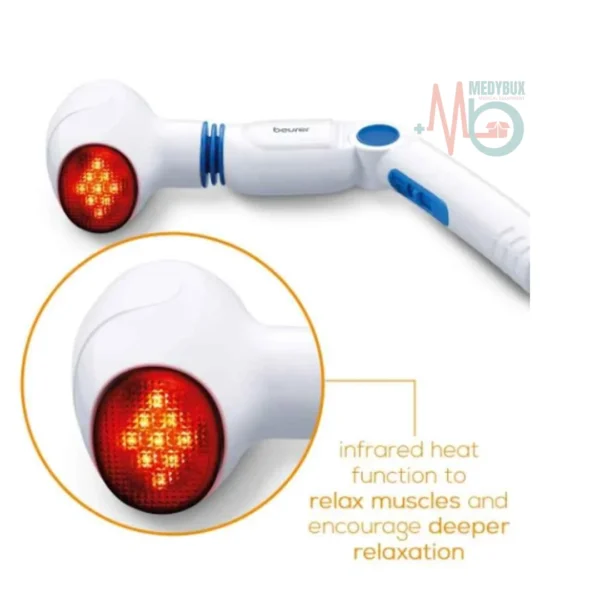 Beurer MG 40 12W Infrared White Rotating Head Body Massager - Image 3