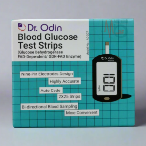 Dr. Odin AC-307 GDH Glucose Test Strips, 2x50 Strips, GDH BLACK Meter Compatible, Bi-Directional Sampling, Auto Coding, Hygienic and Accurate (100 Test Strips).png