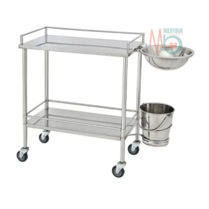 Dressing Trolley All Stainless Steel with Bowl and Bucket