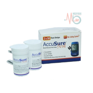 AccuSure Soul Blood Glucose Test Strips (2x50 Pack)